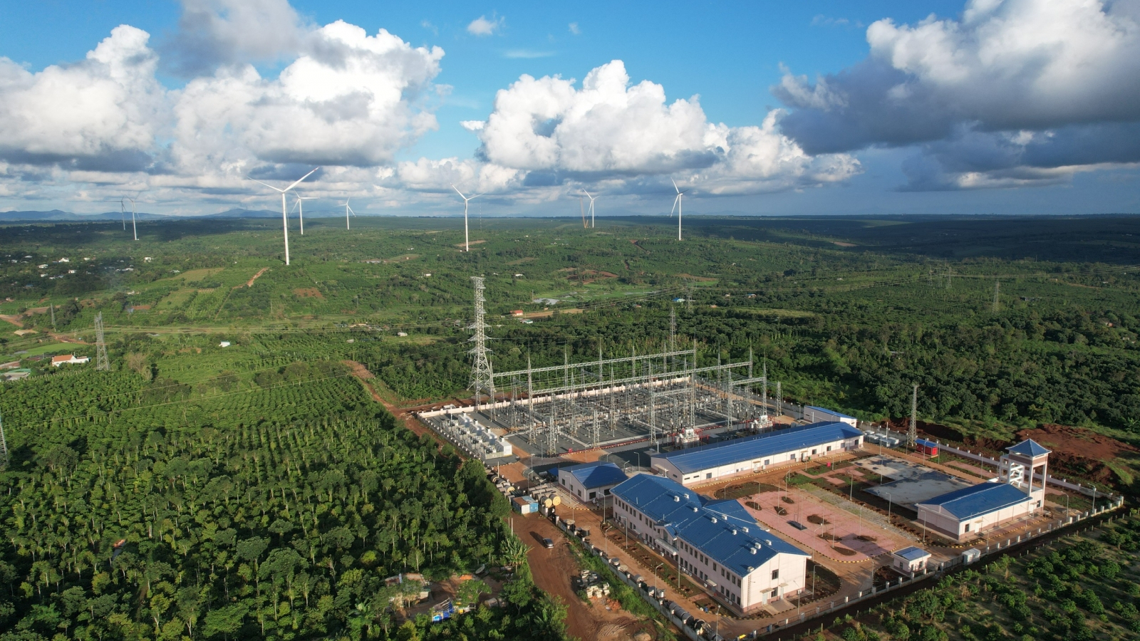 Dự án điện gió vốn FDI lớn nhất Đắk Lắk chính thức hoà lưới điện quốc gia